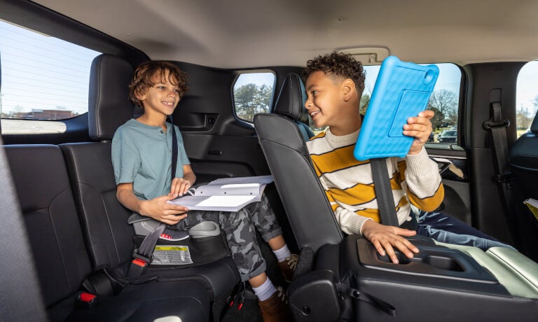 2024 Mitsubishi Outlander cargo space with kids